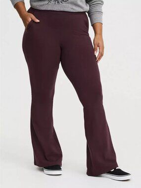 Torrid Full Length Pocket Flare Legging in Fudge (Brown)
